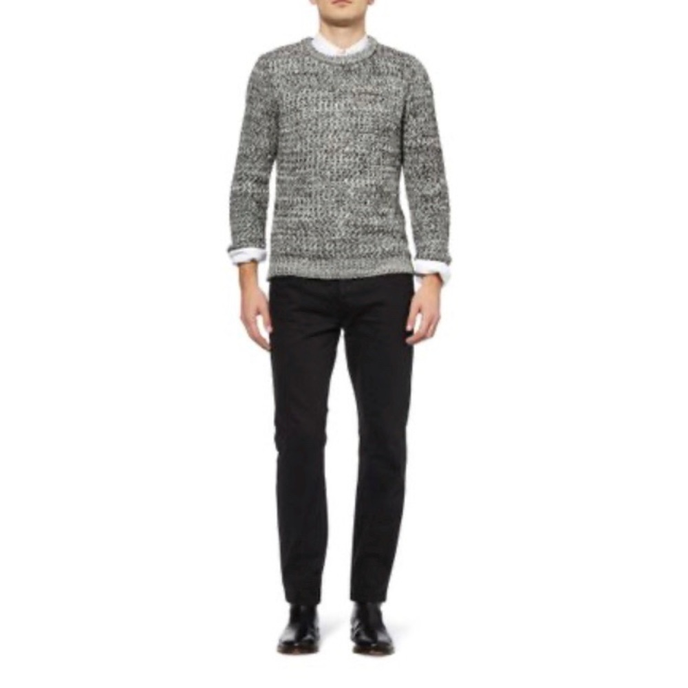 SANDRO PARIS Grey Linen Chunky Knit Sweater - Picture 3 of 12